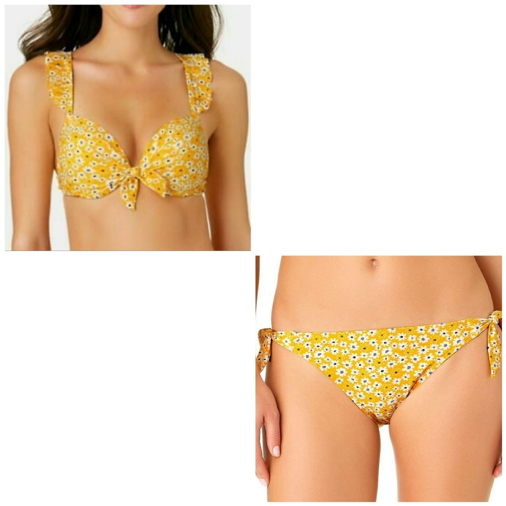 California Waves Mellow Yellow Bikini Size JXS